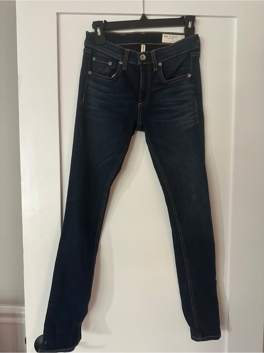 rag & bone Skinny Jeans in Dark Blue Wash
